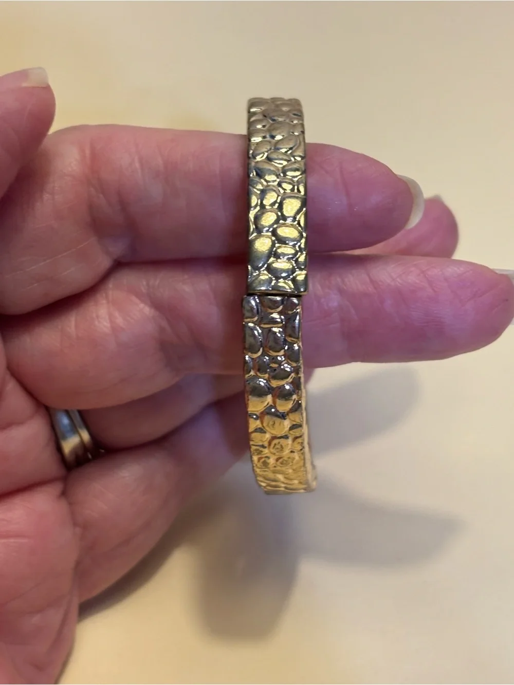 Graziano CN Gold-Plated Pavé Crystal Stretch Bracelet